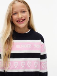 Kids' Intarsia Heart Logo Sweater — Navy Blue 3
