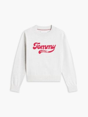 Детский свитер Tommy Hilfiger Varsity Logo, цвет: Серый — фото 5