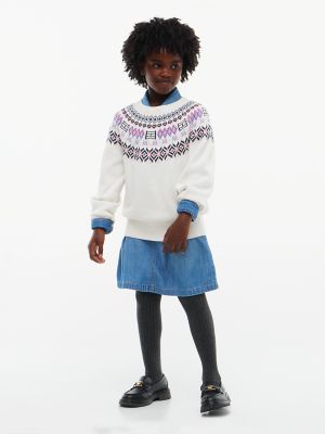 Детский свитер Tommy Hilfiger Fair Isle, цвет: Белый — фото 2