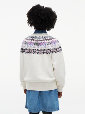Детский свитер Tommy Hilfiger Fair Isle, цвет: Белый — фото 4