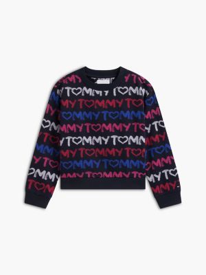 Детская толстовка Tommy Hilfiger Tommy Repeat Logo, цвет: Тёмно-синий — фото 5