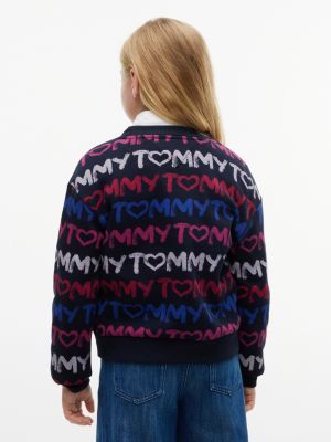 Детская толстовка Tommy Hilfiger Tommy Repeat Logo, цвет: Тёмно-синий — фото 4