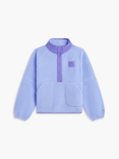 Kids' Sherpa Quarter-Snap Sweatshirt — Vintage Iris 5