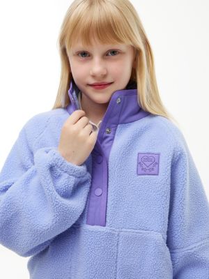 Детская толстовка Tommy Hilfiger Sherpa Quarter-Snap, цвет: Vintage Iris — фото 3