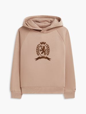 Детское худи Tommy Hilfiger Tonal Crest Logo, цвет: Молочный — фото 5