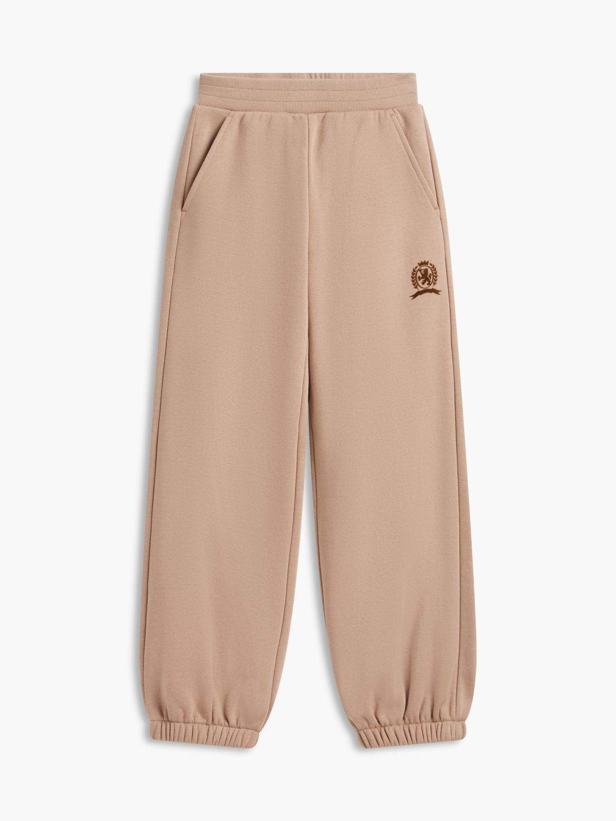 Kids' Relaxed Tonal Crest Logo Sweatpant — Malted Milk