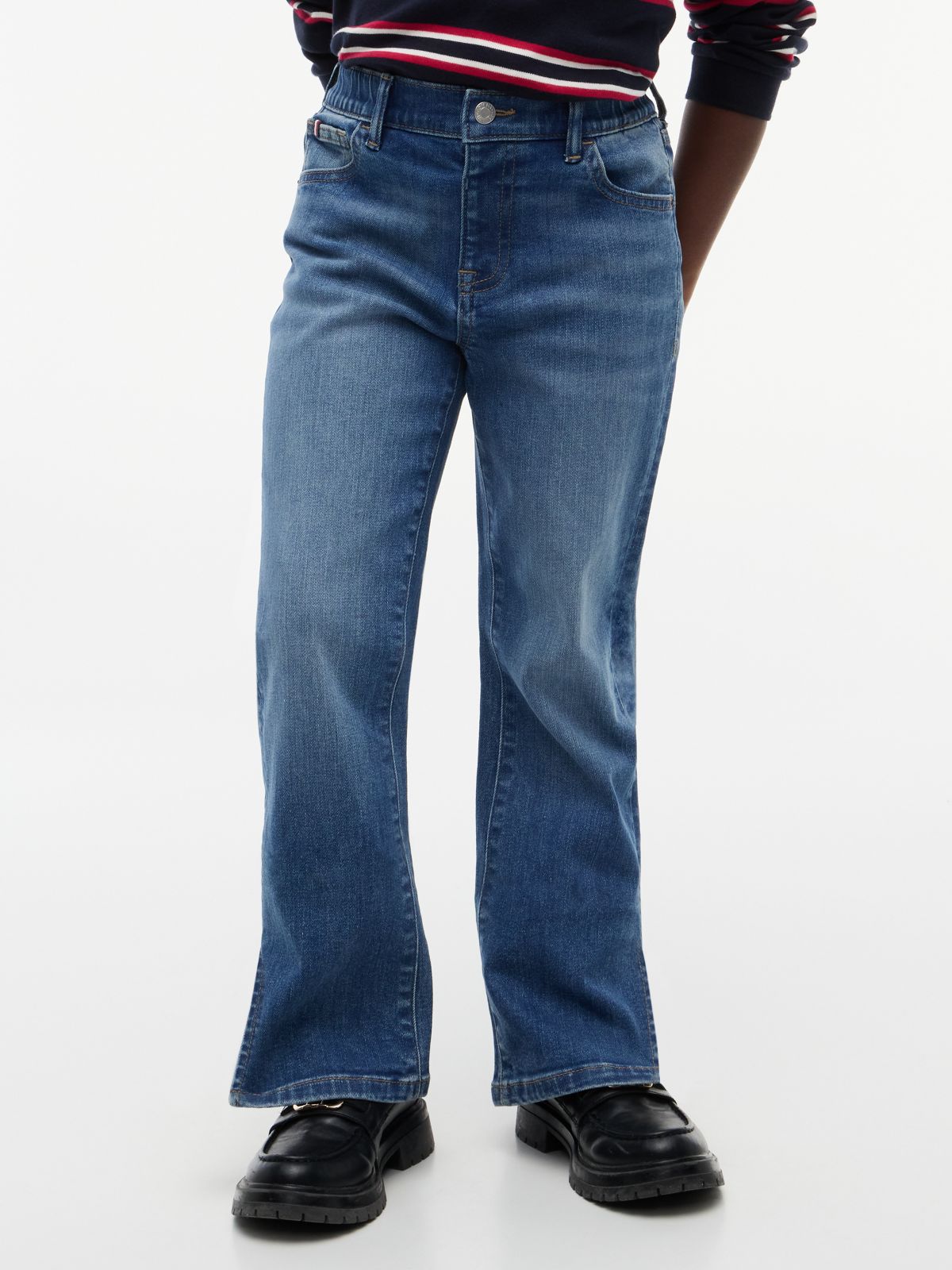Kids' Pull-On Flare Jean — Med Wash