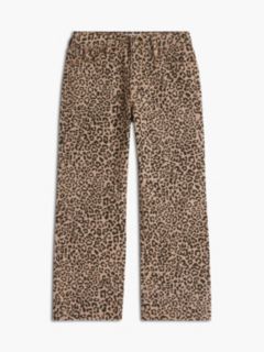 Kids' Leopard High-Rise Wide Leg Jean — Leopard 5