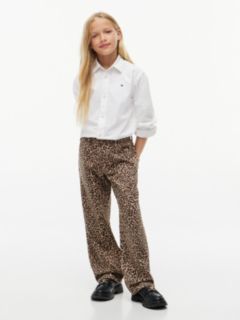 Kids' Leopard High-Rise Wide Leg Jean — Leopard 2