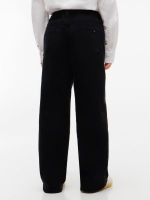 Детские джинсы Tommy Hilfiger High-Rise Wide Leg Stretch Jean, цвет: Чёрный — фото 4