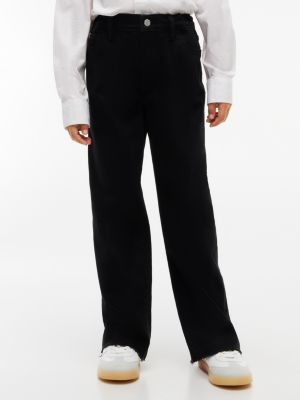 Kids' High-Rise Wide Leg Stretch Jean, Black