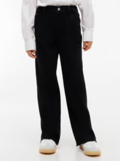 Kids' High-Rise Wide Leg Stretch Jean — Black 1