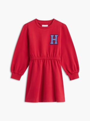 Детское платье Tommy Hilfiger Varsity Logo Sweatshirt, цвет: Рубиновый — фото 5