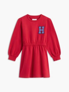 Kids' Varsity Logo Sweatshirt Dress — Ruby Rhubarb 5