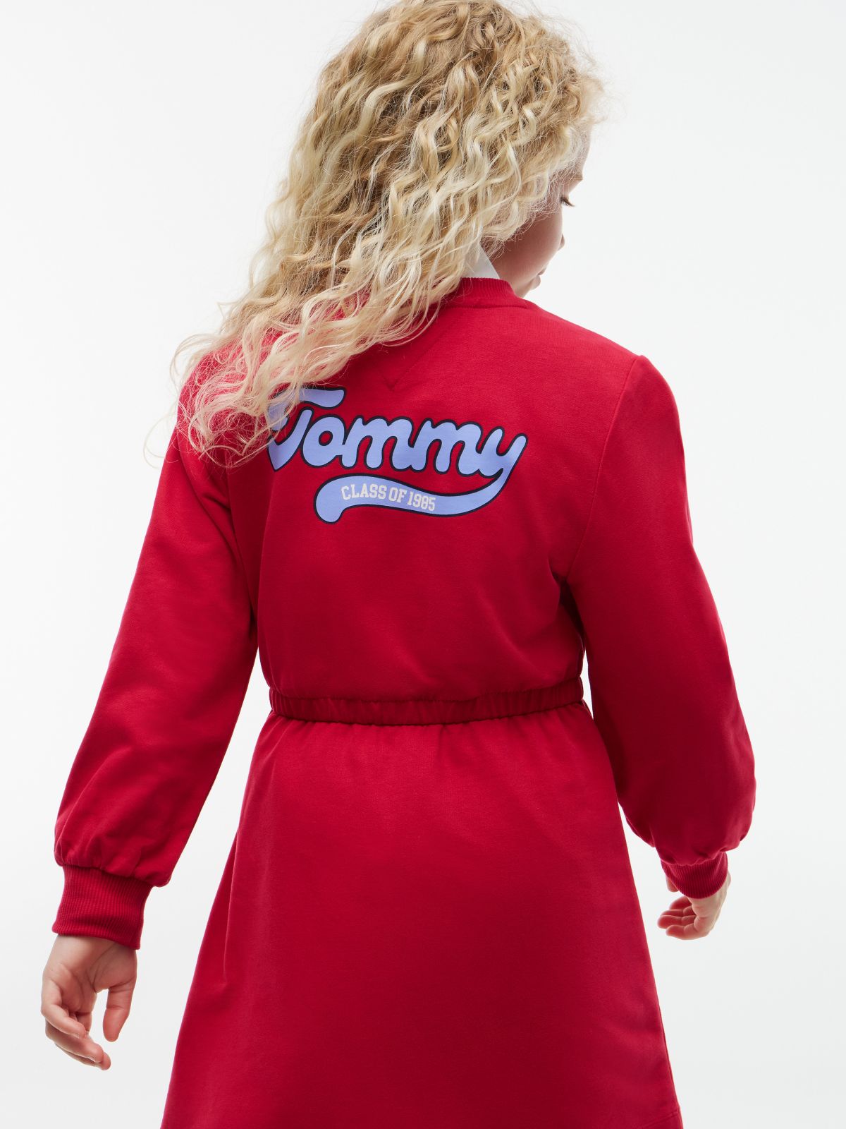 Kids' Varsity Logo Sweatshirt Dress — Ruby Rhubarb