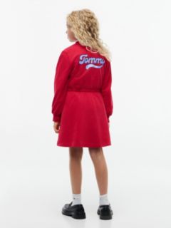 Kids' Varsity Logo Sweatshirt Dress — Ruby Rhubarb 4