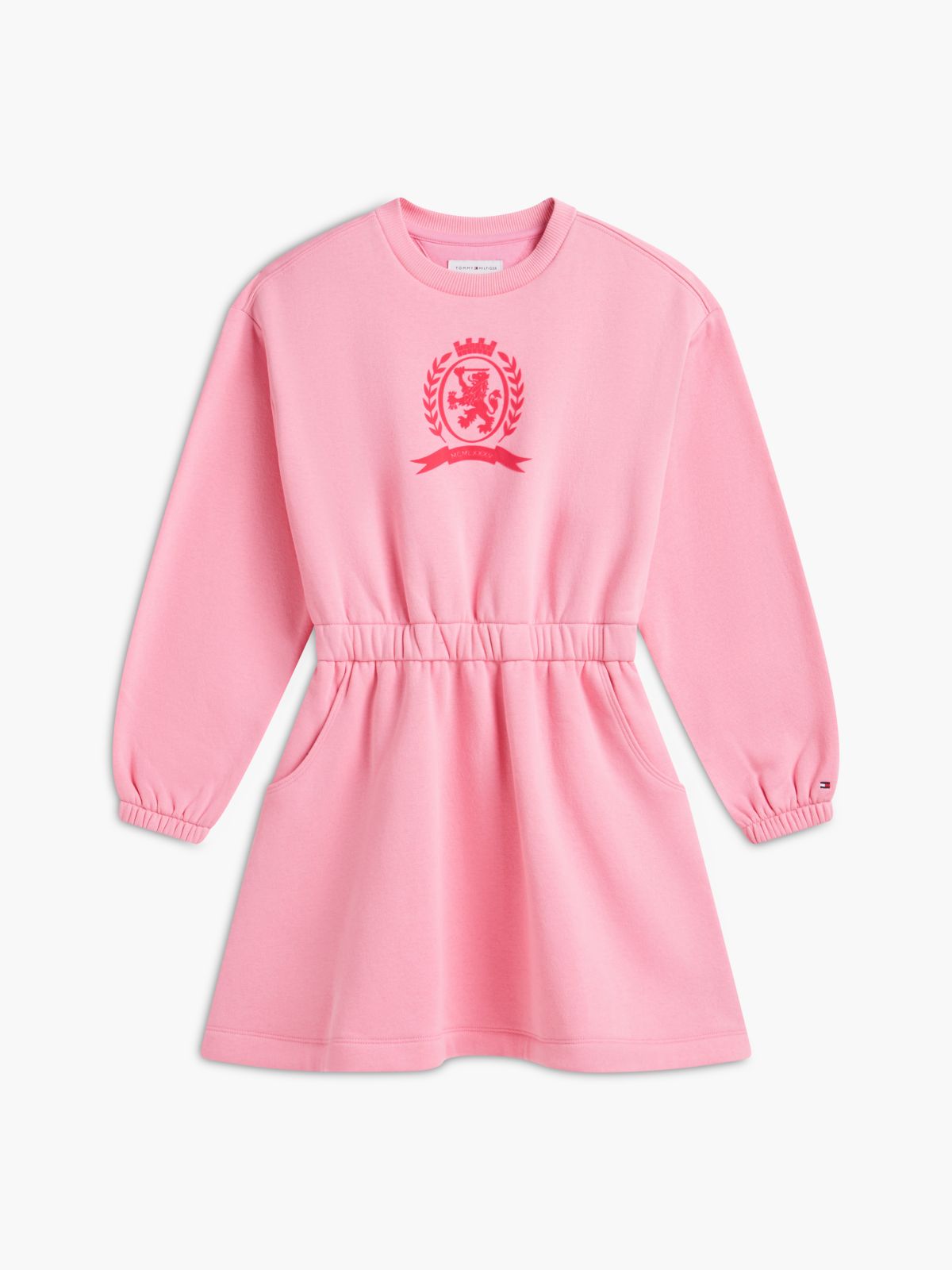 Kids' Tonal Crest Logo Sweatshirt Dress — Jasmine Pink