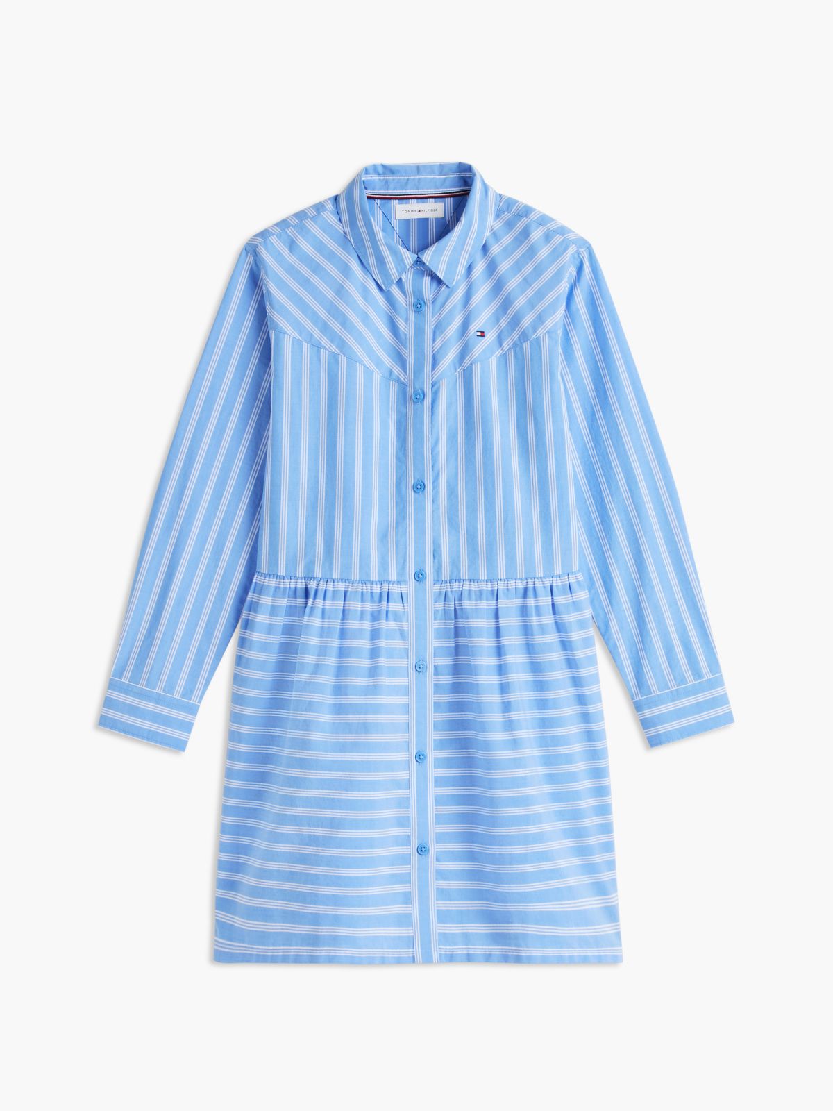 Kids' Striped Shirtdress — Blue Spell