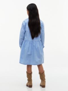 Kids' Striped Shirtdress — Blue Spell 4