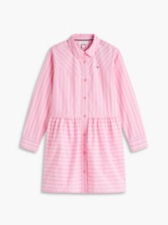 Kids' Striped Shirtdress — Jasmine Pink 5