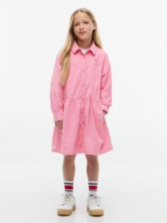 Kids' Corduroy Shirtdress — Jasmine Pink 1