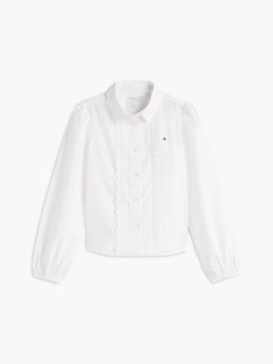 Детская рубашка Tommy Hilfiger Embroidered Eyelet, цвет: Белый — фото 5