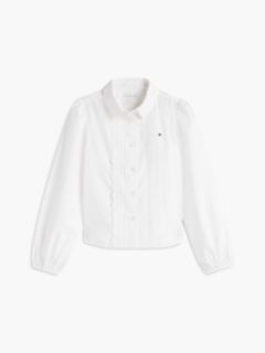 Kids' Embroidered Eyelet Shirt — White 5