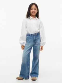 Kids' Embroidered Eyelet Shirt — White 2