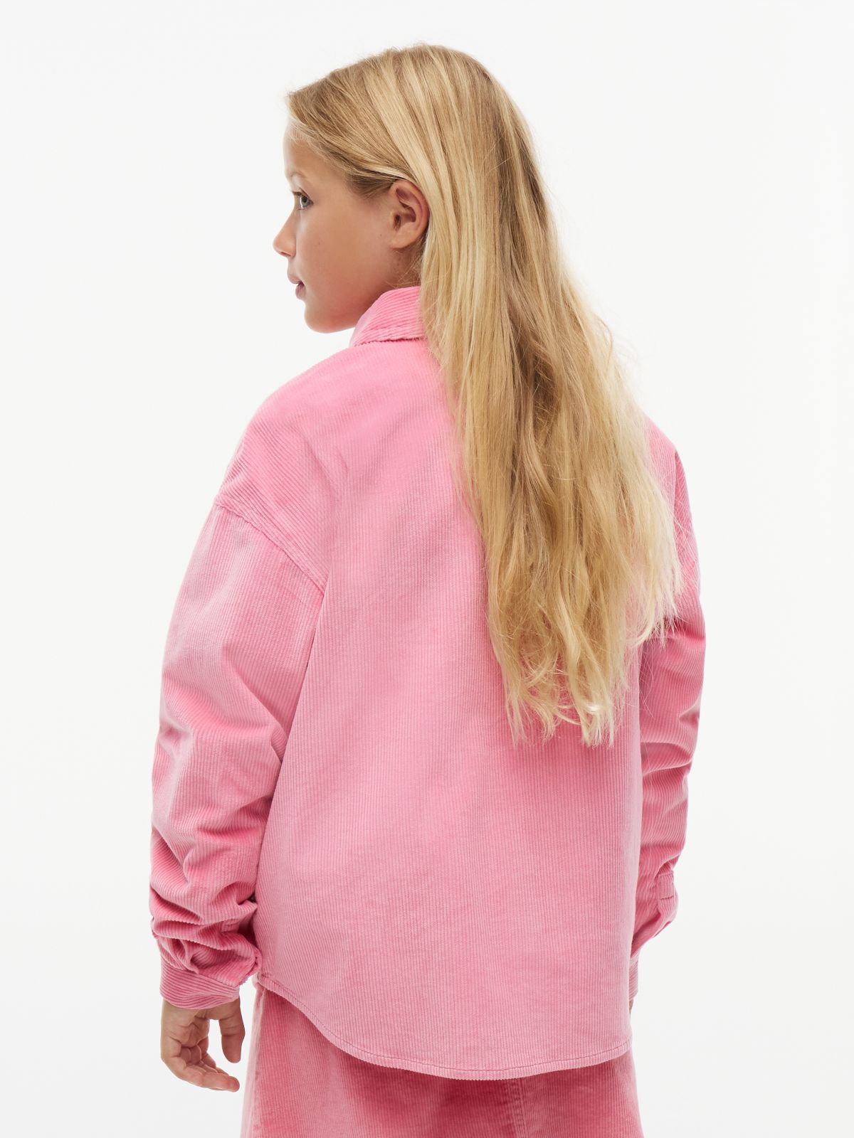 Kids' Stretch Corduroy Overshirt — Jasmine Pink