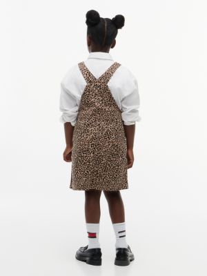 Детское платье Tommy Hilfiger Leopard Denim Overall, цвет: Леопардовый — фото 4