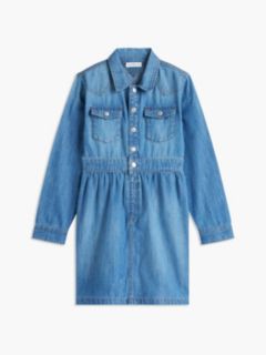 Kids' Denim Western Dress — Med Wash 5