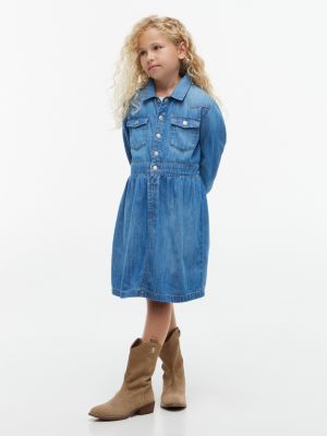Kids' Denim Western Dress, Med Wash