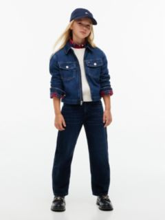 Kids' Denim Zip Jacket — Med Wash 2