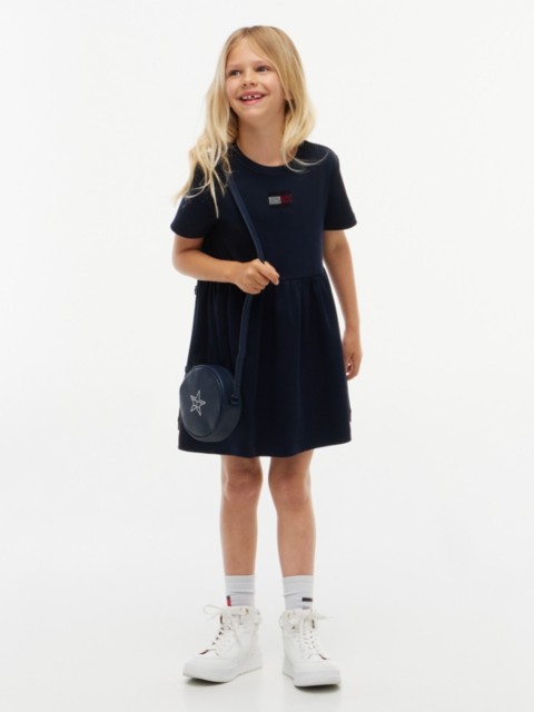 Детские платья Tommy Hilfiger Kids' Rhinestone Flag Interlock Dress