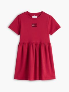 Kids' Rhinestone Flag Interlock Dress — Ruby Rhubarb 5
