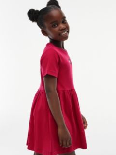 Kids' Rhinestone Flag Interlock Dress — Ruby Rhubarb 3