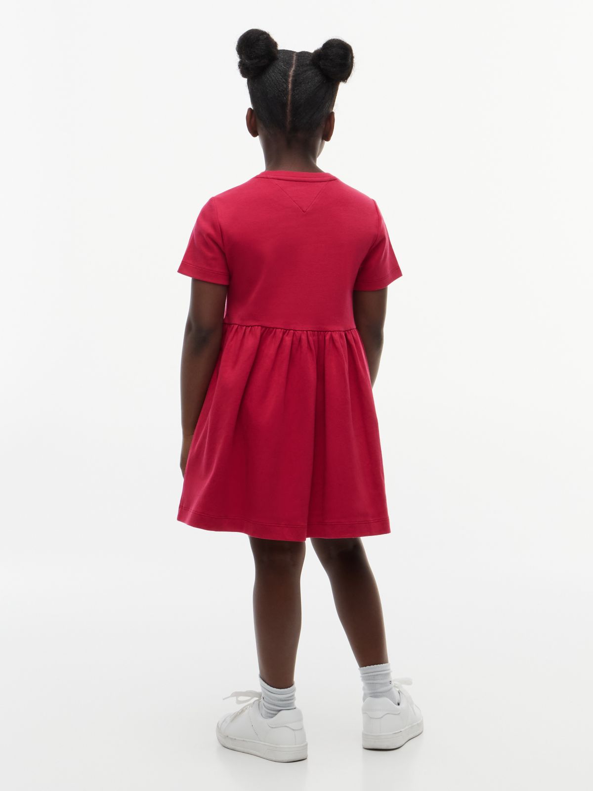 Kids' Rhinestone Flag Interlock Dress — Ruby Rhubarb