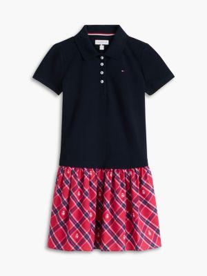 Детские платья Tommy Hilfiger Kids' Mixed Media Stretch Polo Dress — фото 5