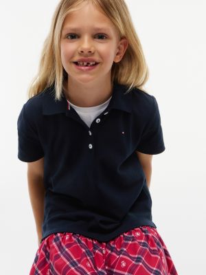 Детские платья Tommy Hilfiger Kids' Mixed Media Stretch Polo Dress — фото 3