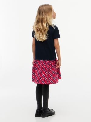 Детские платья Tommy Hilfiger Kids' Mixed Media Stretch Polo Dress — фото 4