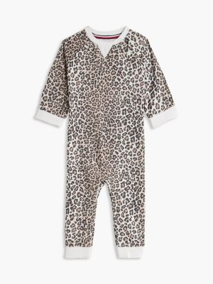 Babies' Leopard Coverall, Leopard
