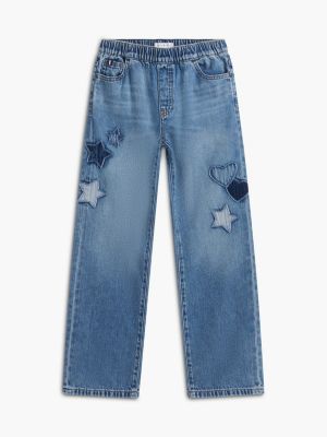 Детские джинсы Tommy Hilfiger Kids' Applique Pull-On Wide Leg Jean — фото 5
