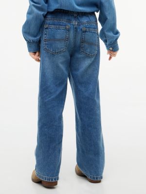 Детские джинсы Tommy Hilfiger Kids' Applique Pull-On Wide Leg Jean — фото 4