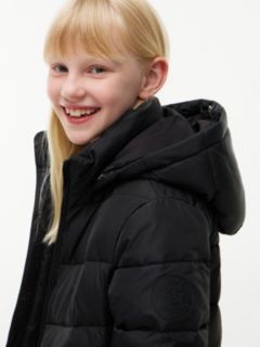 Kids' Hooded Puffer Jacket — Black 3