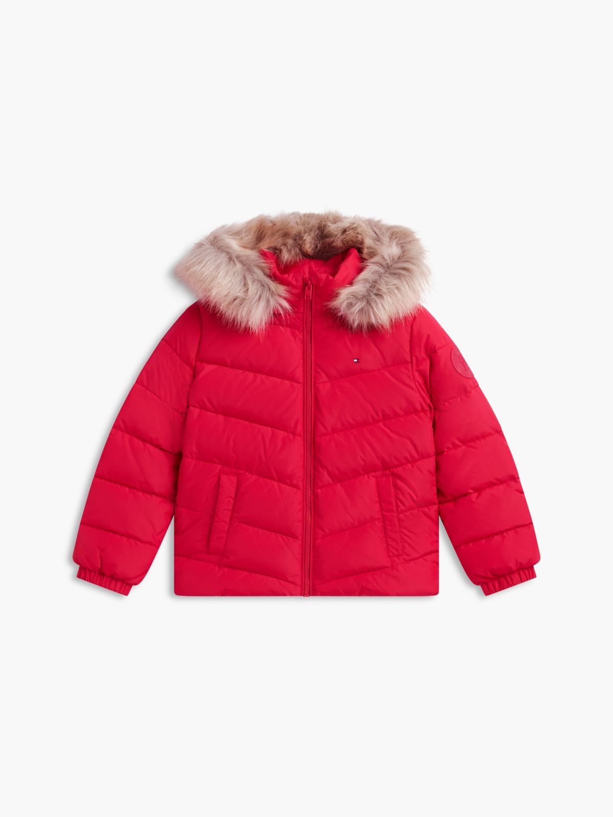 Kids' Hooded Puffer Jacket — Ruby Rhubarb