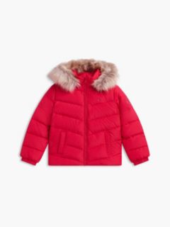 Kids' Hooded Puffer Jacket — Ruby Rhubarb 5