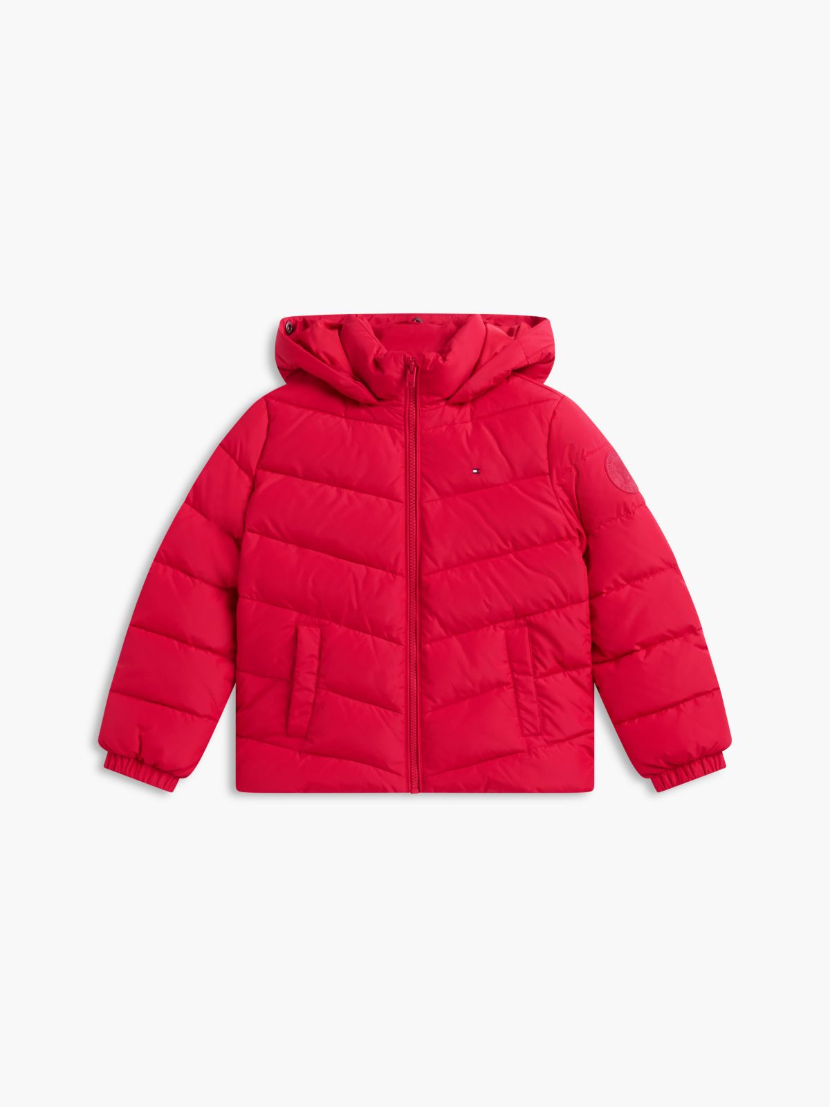 Kids' Hooded Puffer Jacket — Ruby Rhubarb