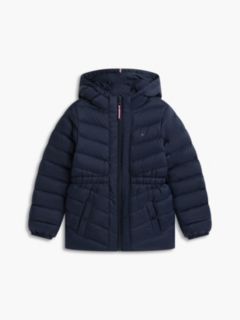 Kids' Quilted Hooded Jacket — Navy Blue 5