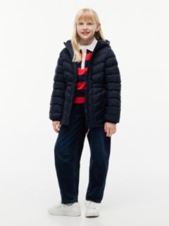 Kids' Quilted Hooded Jacket — Navy Blue 2