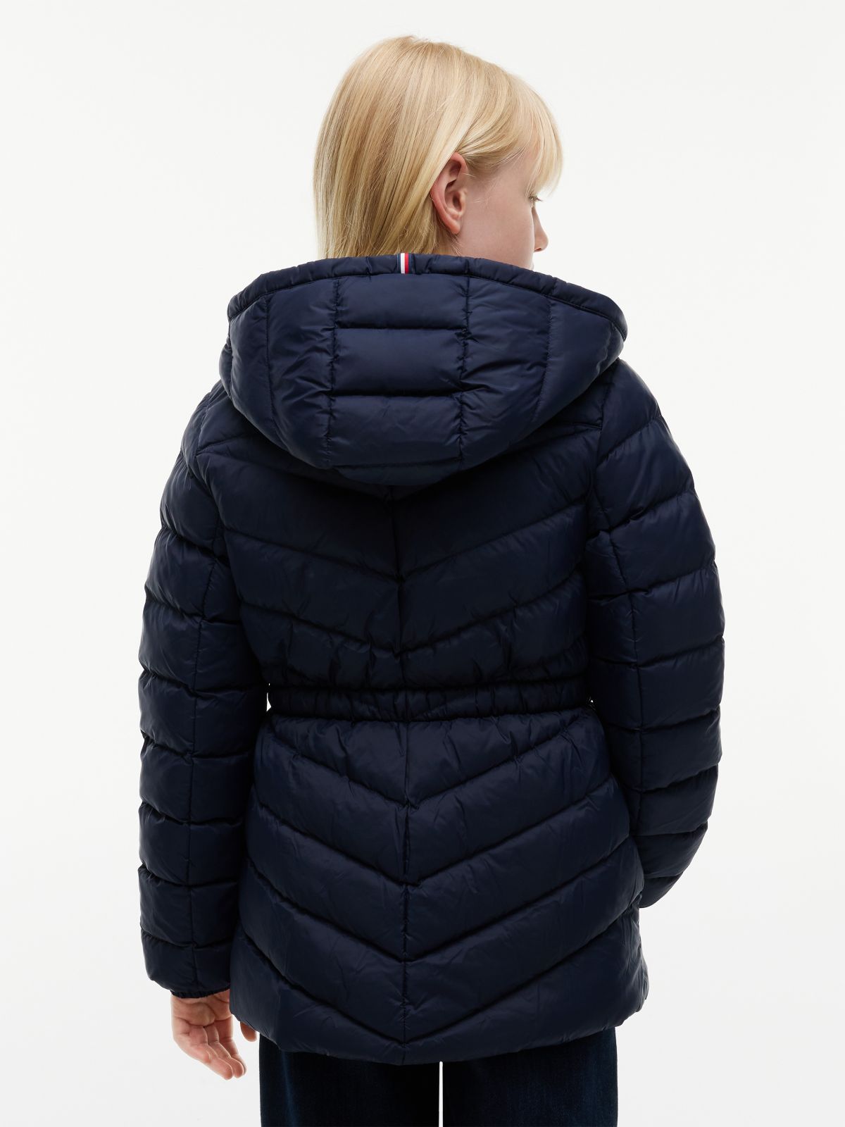 Kids' Quilted Hooded Jacket — Navy Blue